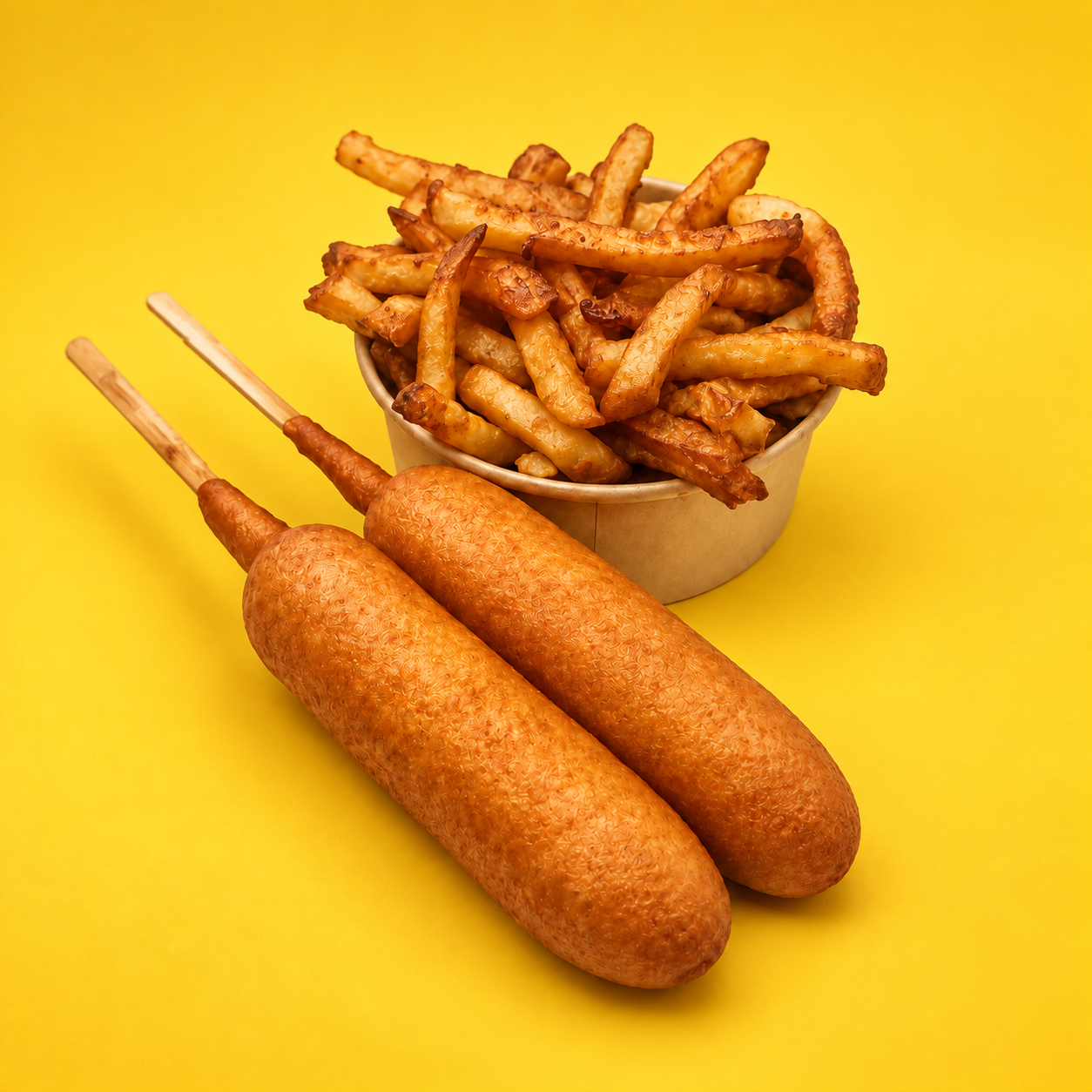 Pogos et frites de la Cantine Ti-Wick